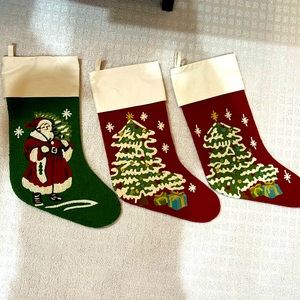 3 Pottery Barn Christmas stockings